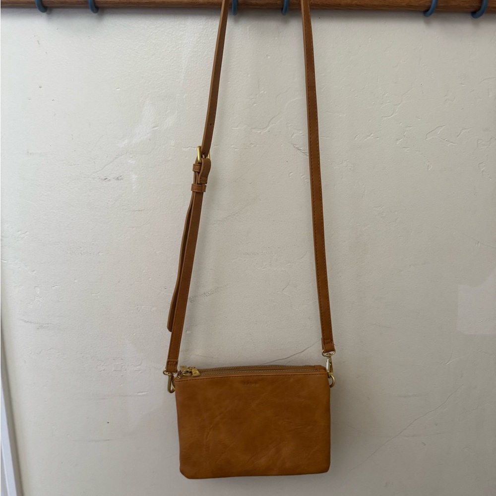 Fawn Design Tan Leather Crossbody Bag